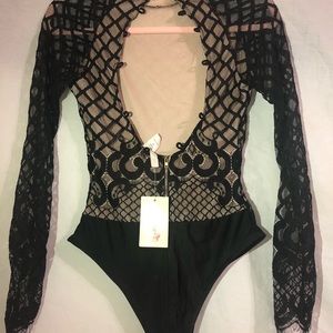 Black Lacy Bodysuit